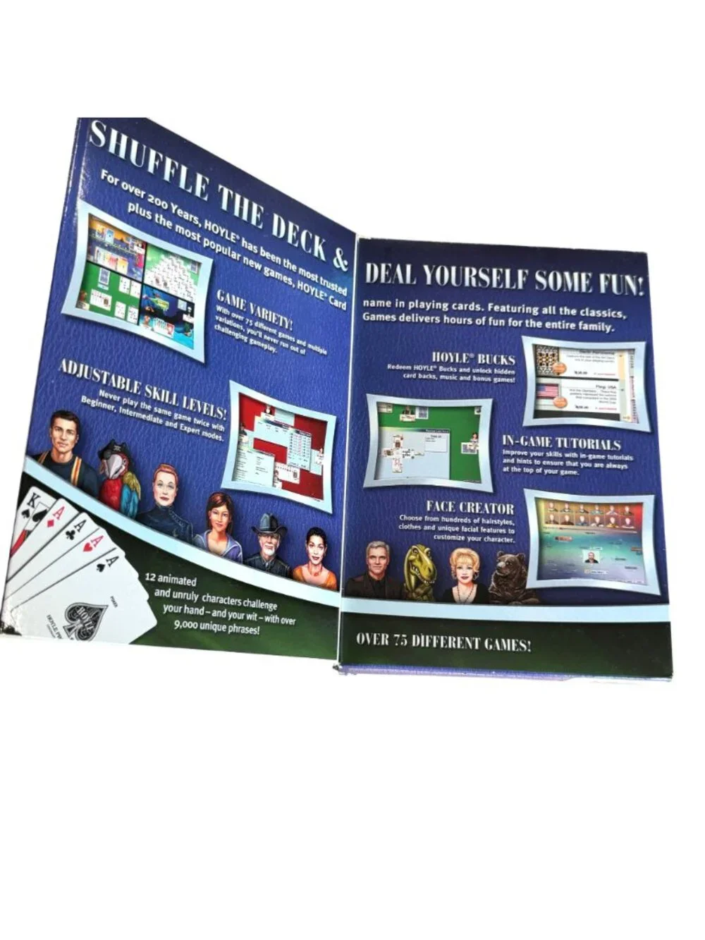 Hoyle Card Games 2007 PC 2 Disc Set 75+ Classics Poker Hearts Spades Blackjack